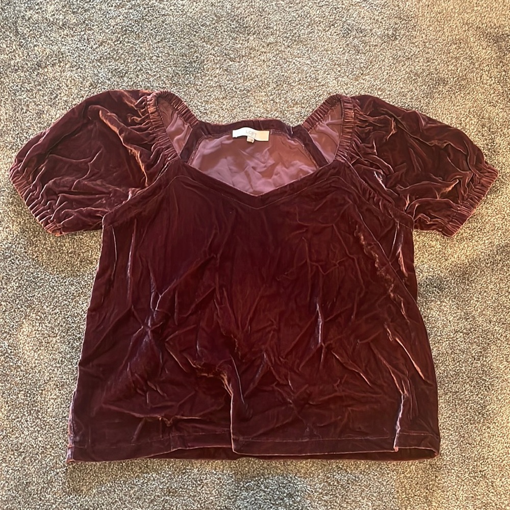 LOFT velvet top